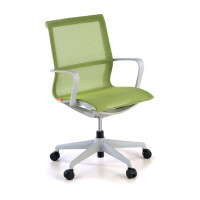 Silla de oficina giratoria Ice white red - verde