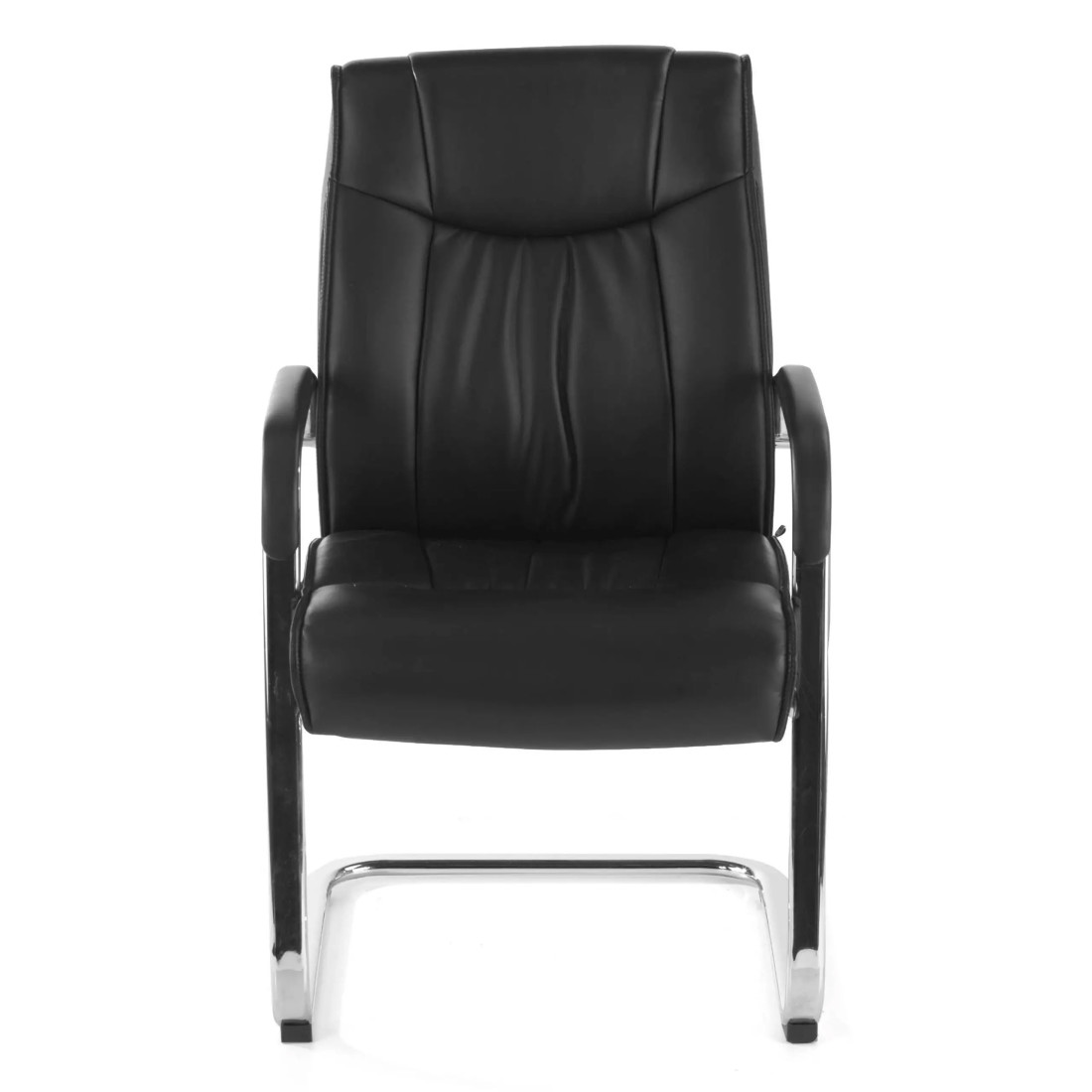 silla confidente negro bahia patin piel sintetica 3