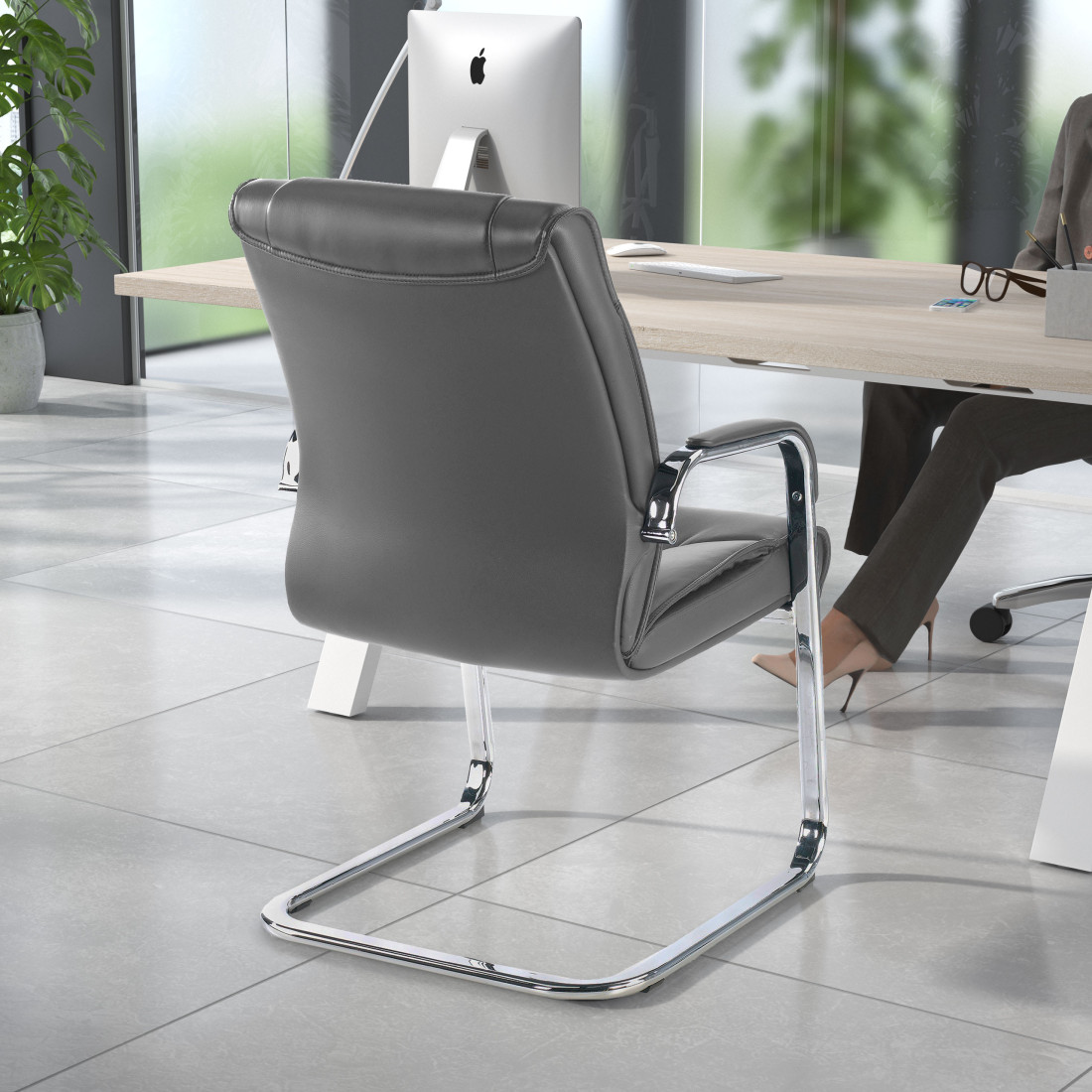 silla confidente gris bahia patin piel natural piel natural 2