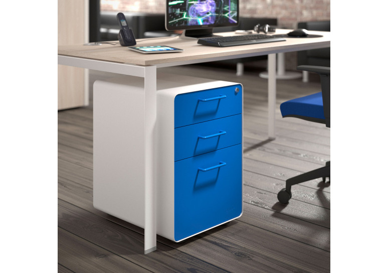 cajonera de escritorio azul apple 3