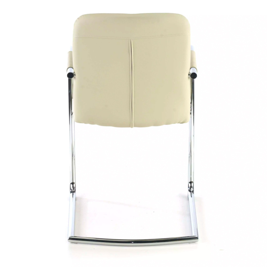silla confidente beige oslo piel sintetica 8