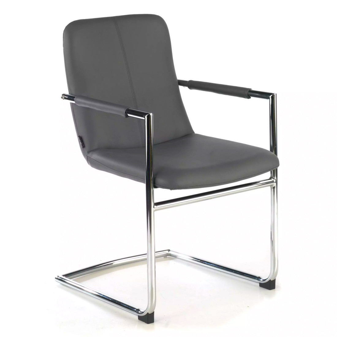 silla confidente gris oslo piel sintetica 1