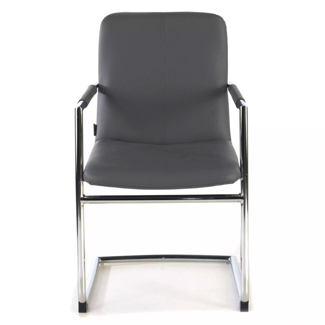 silla confidente gris oslo piel sintetica 3
