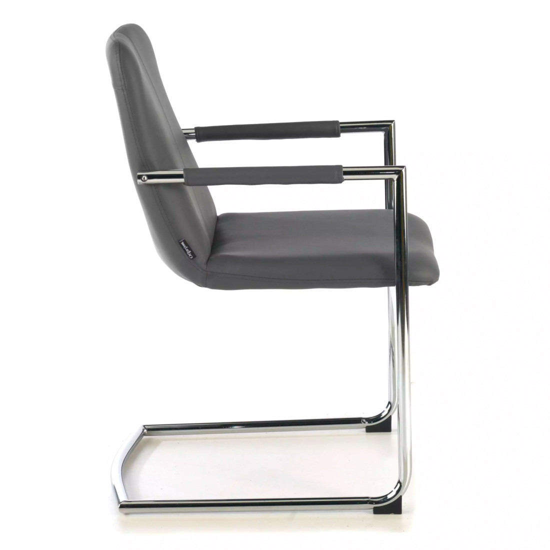 silla confidente gris oslo piel sintetica 4