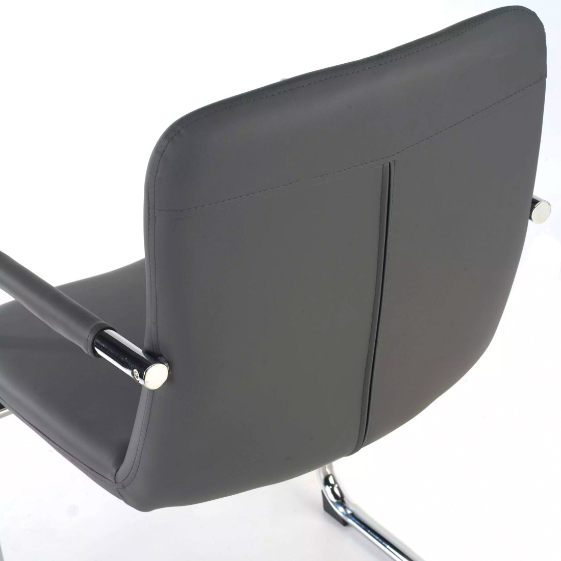 silla confidente gris oslo piel sintetica 5