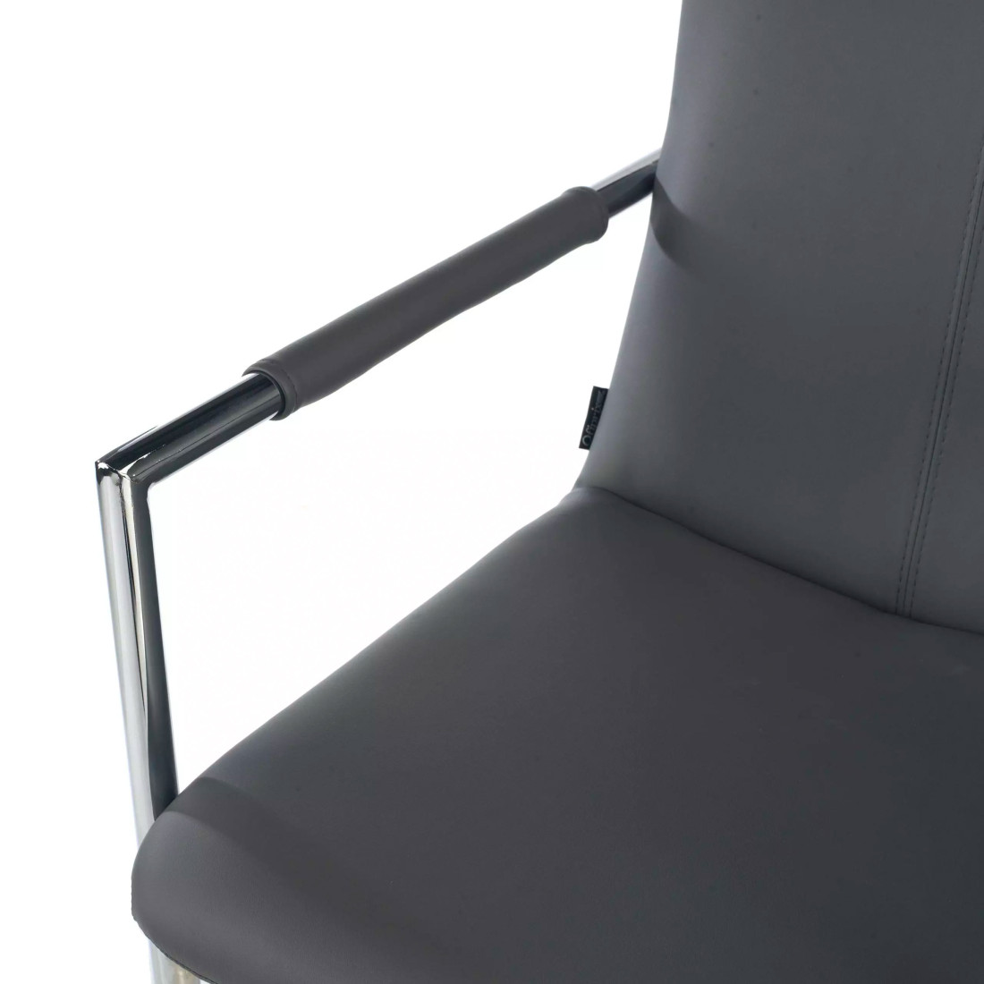 silla confidente gris oslo piel sintetica 7