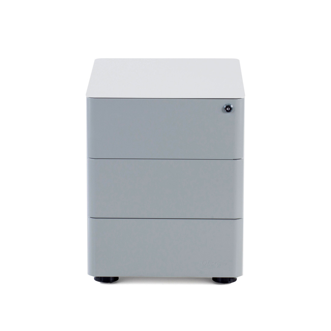 cajonera de escritorio blanco gris moby 3 cajones 3