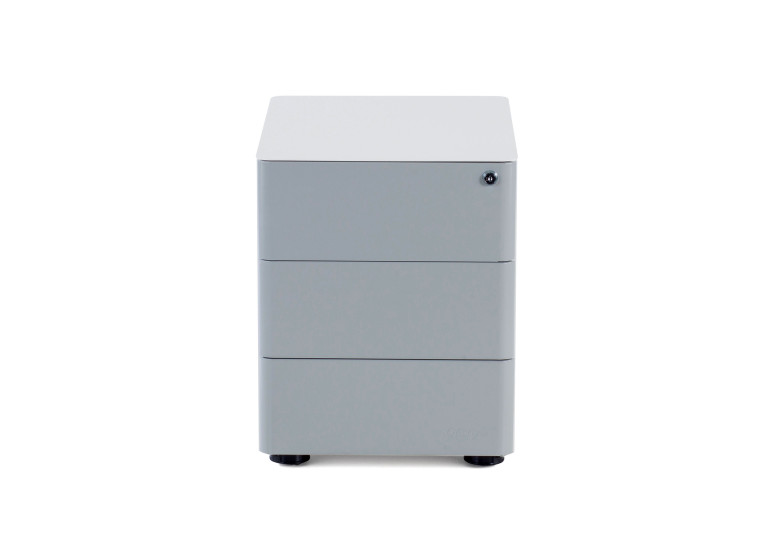 cajonera de escritorio blanco gris moby 3 cajones 3