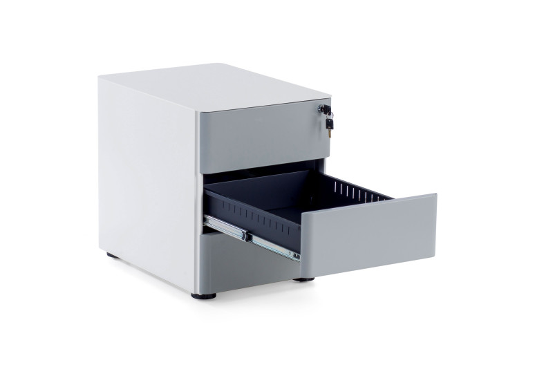cajonera de escritorio blanco gris moby 3 cajones 5