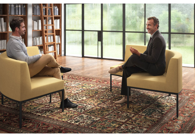 sofa para oficina amarillo pylos 2