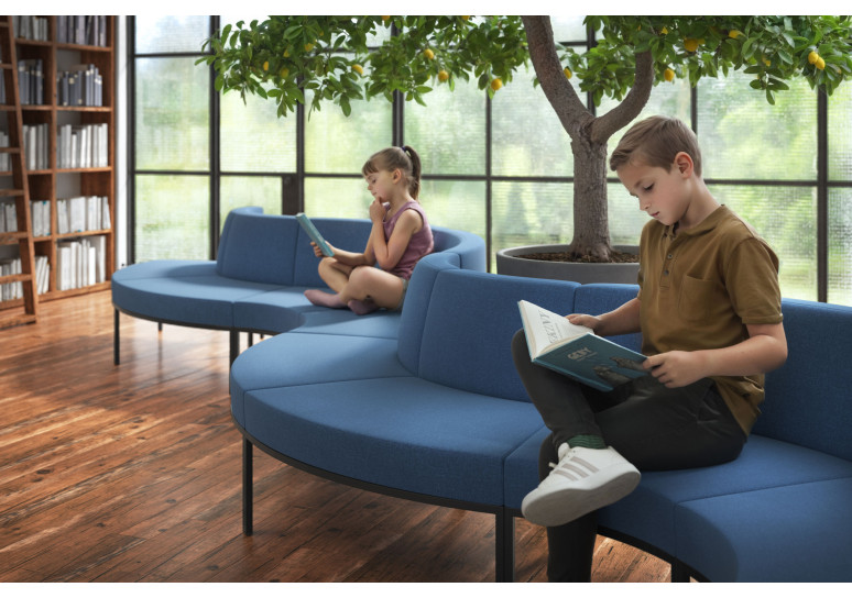 sofa para oficina azul pylos 2
