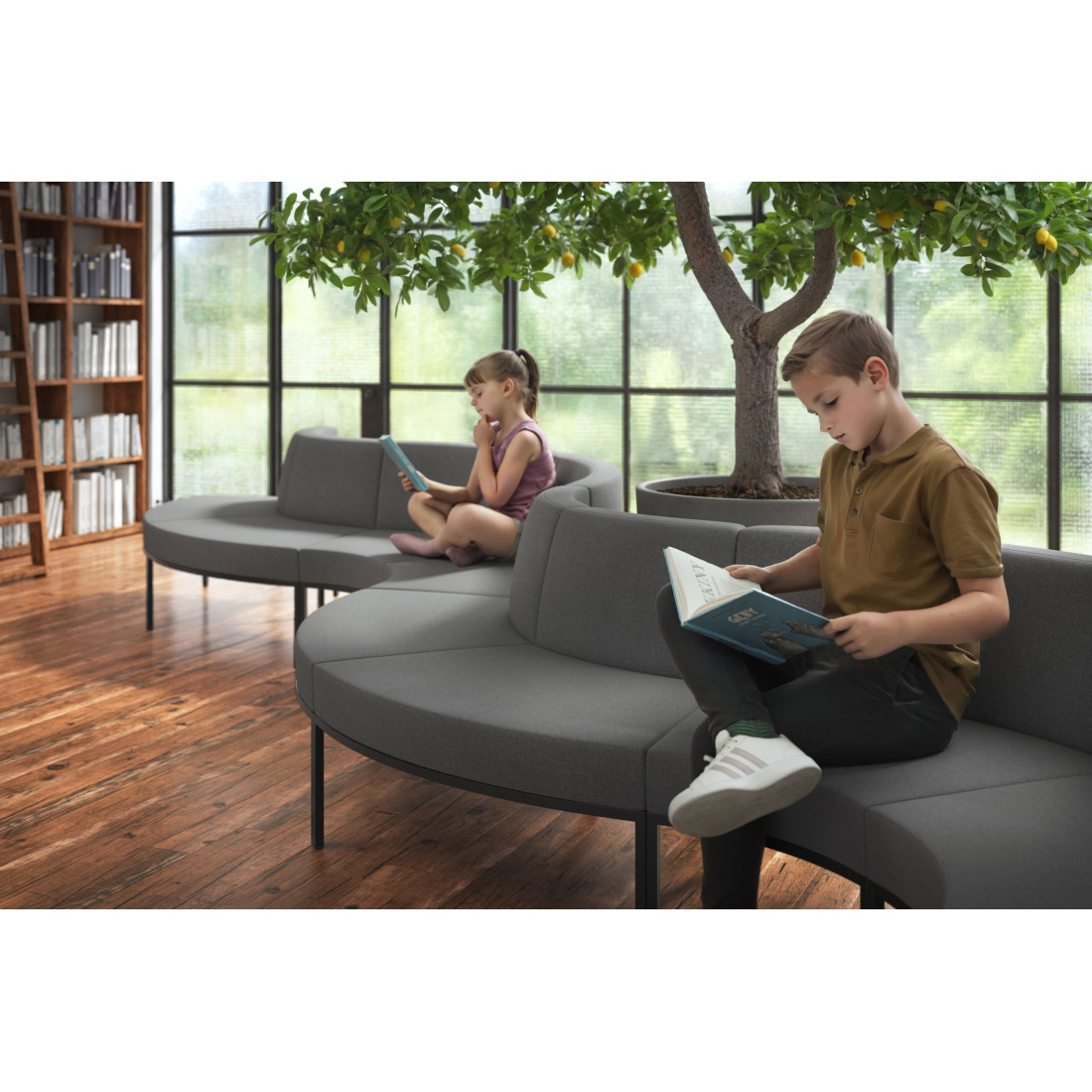 sofa para oficina antracita pylos 2
