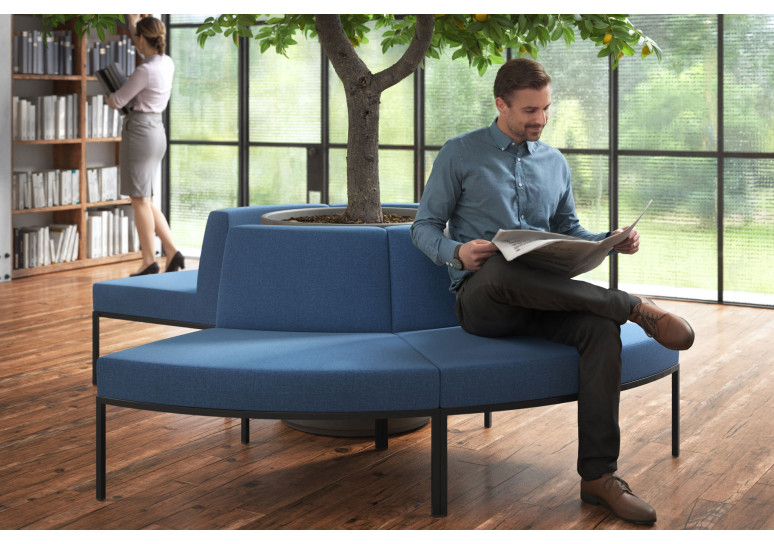 sofa para oficina azul pylos 2