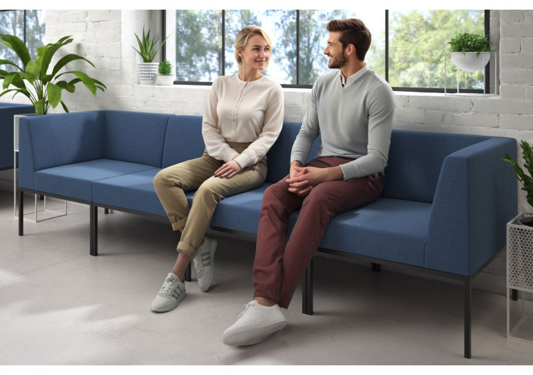 sofa para oficina azul pylos 2