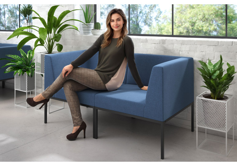 sofa para oficina azul pylos 2
