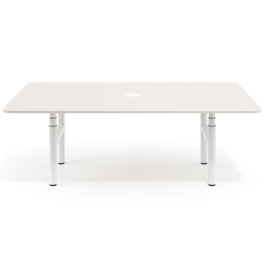 Mesa de reunión Elevable Erghos Core estructura blanca