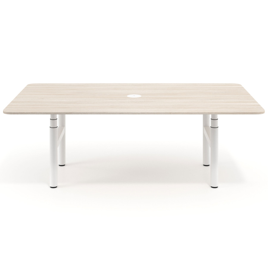 Mesa de reunión Elevable Erghos Core estructura blanca