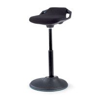 Taburete de oficina Ergonómico Wave, asiento dinámico - negro