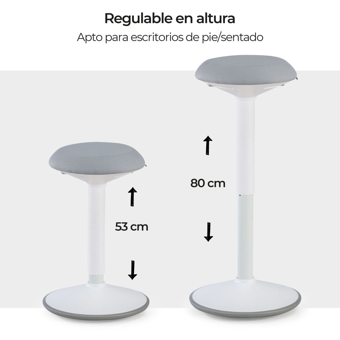 taburete ergonomico gris ergostool 4