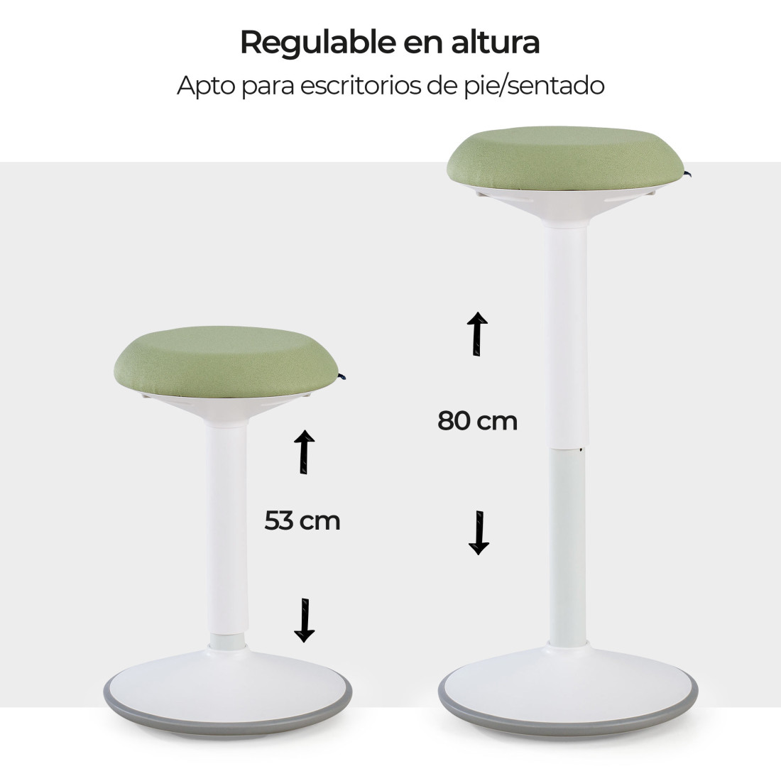 taburete ergonomico verde ergostool 4