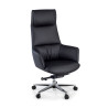 Sillón de oficina dirección President, alta gama, piel natural - NEGRO