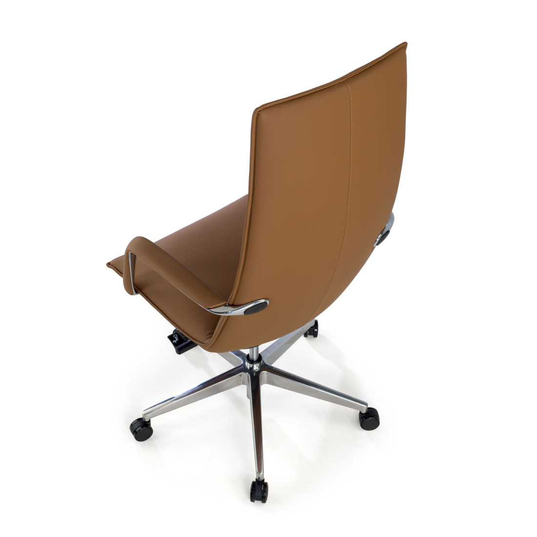 sillon de oficina beige kingston piel sintetica 8