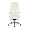 sillon de oficina blanco kingston piel sintetica 3