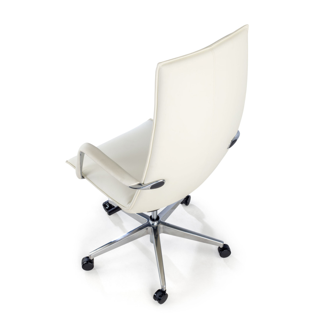 sillon de oficina blanco kingston piel sintetica 8
