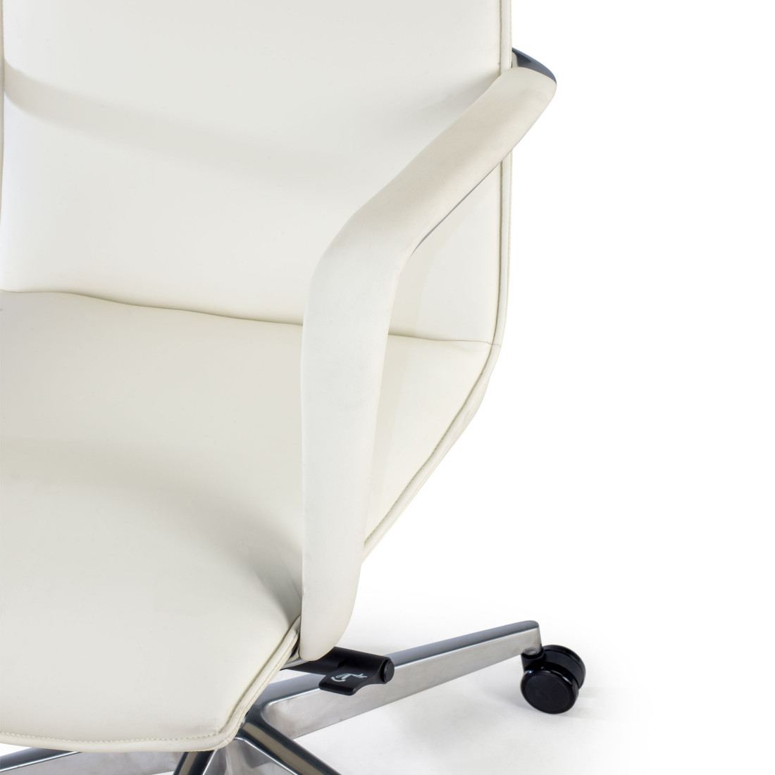 sillon de oficina blanco kingston piel sintetica 10