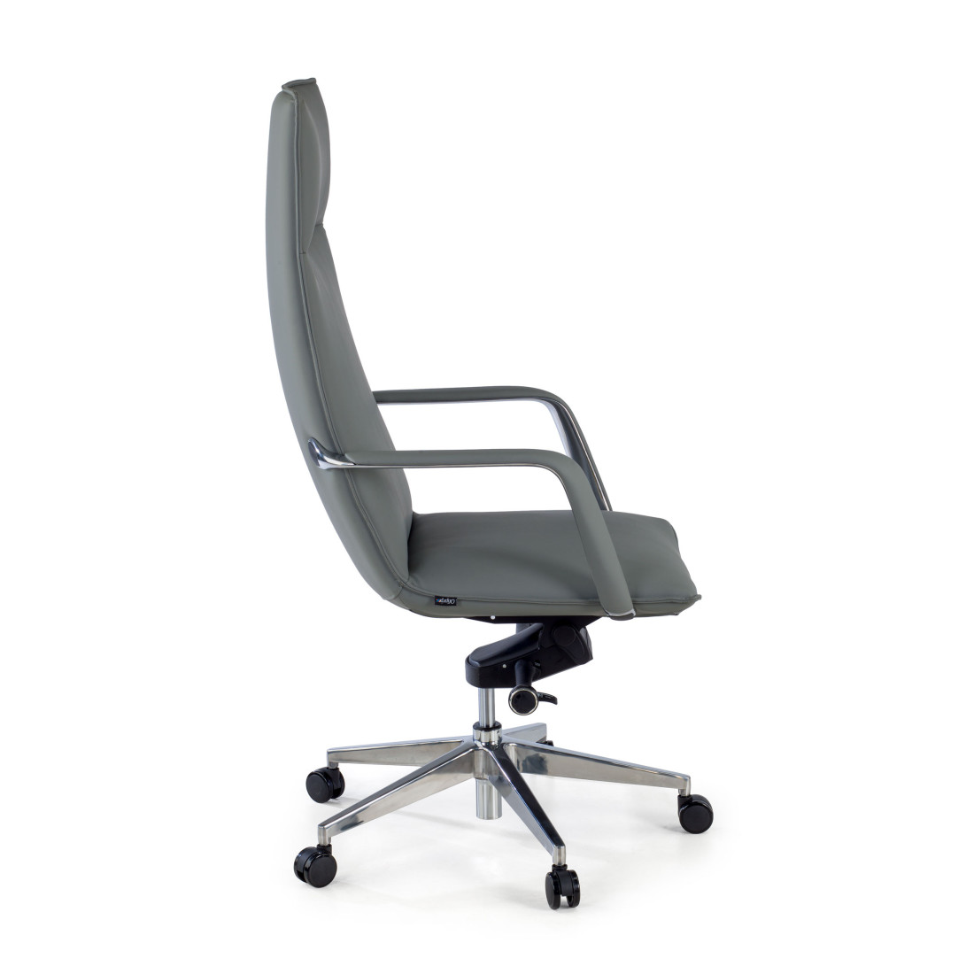 sillon de oficina gris kingston piel sintetica 4