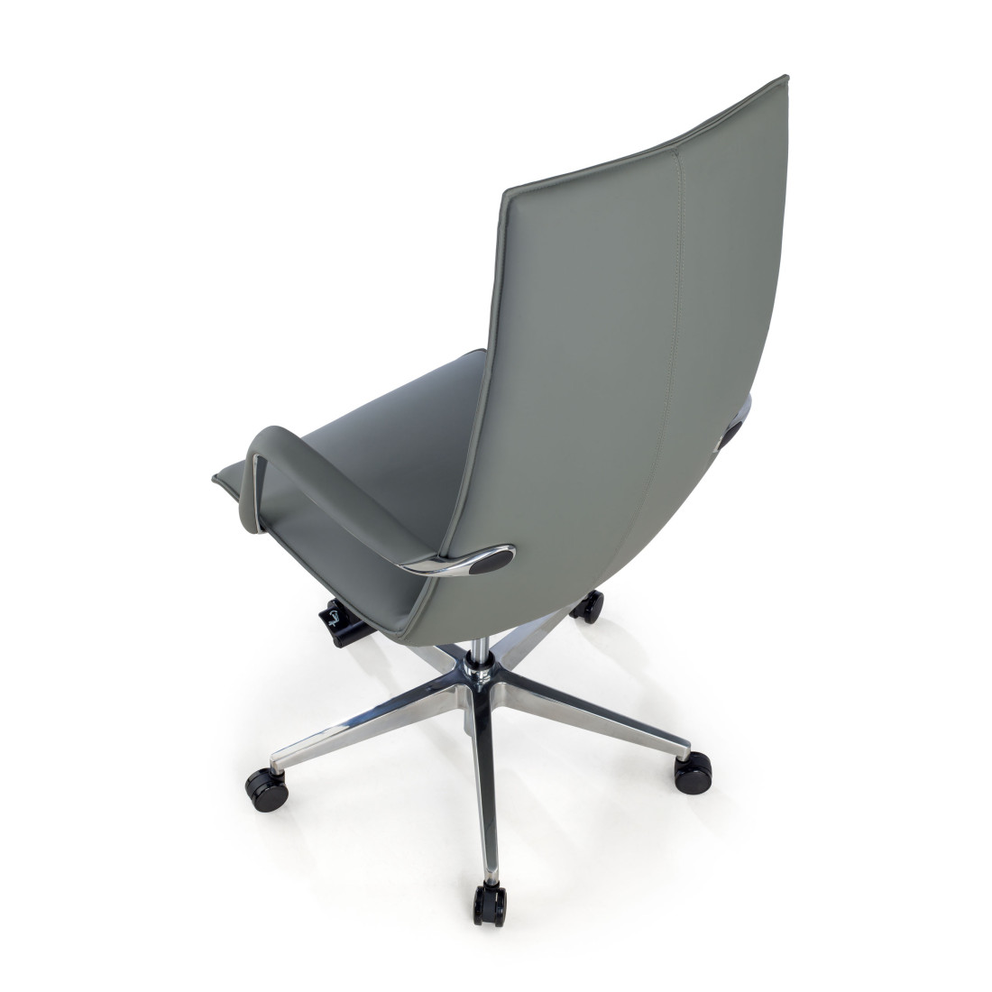 sillon de oficina gris kingston piel sintetica 8
