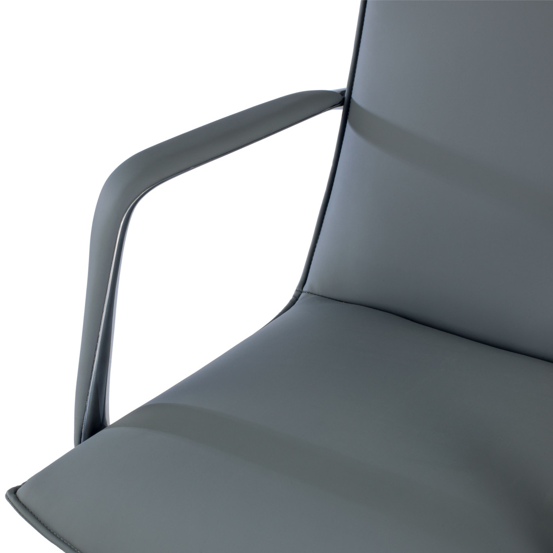 sillon de oficina gris kingston piel sintetica 9