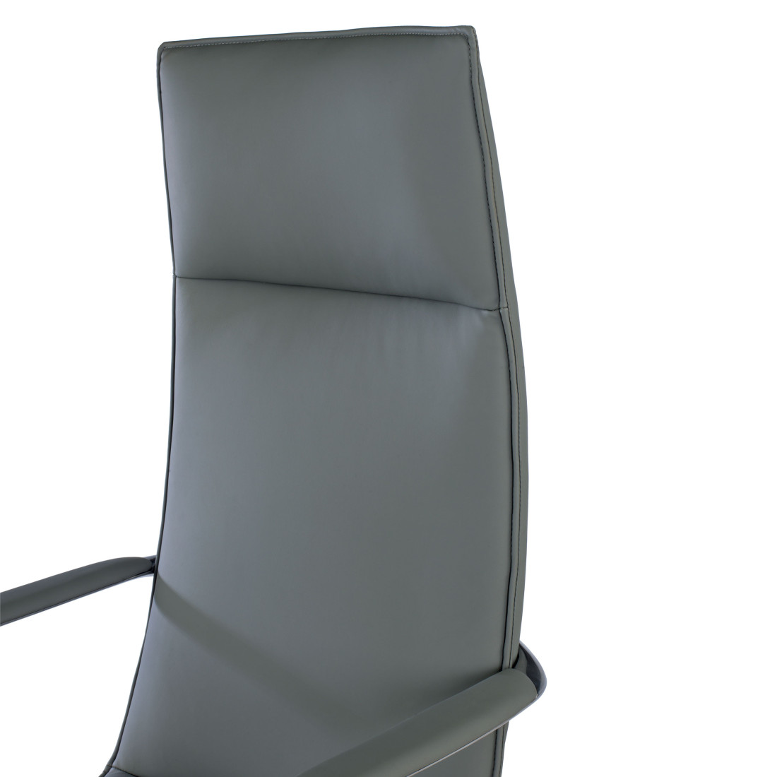 sillon de oficina gris kingston piel sintetica 10
