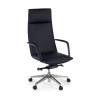 Sillón de Oficina Kingston, brazos tapizados, ecopiel - NEGRO