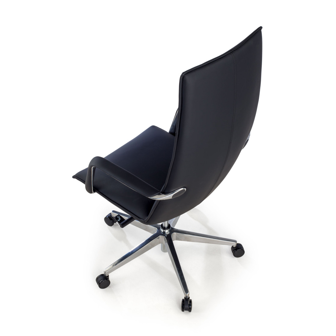 sillon de oficina negro kingston piel sintetica 8
