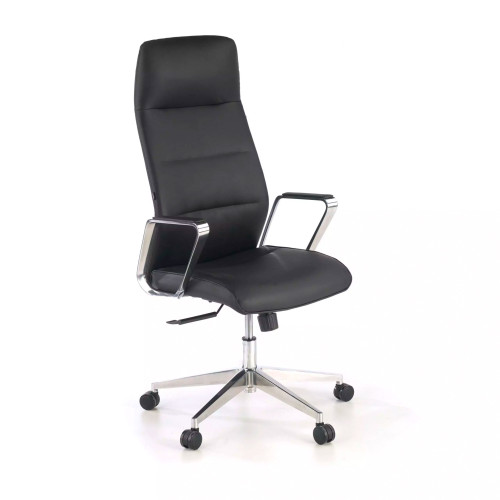 Sillón de Oficina Leeds, ecopiel, basculante - NEGRO