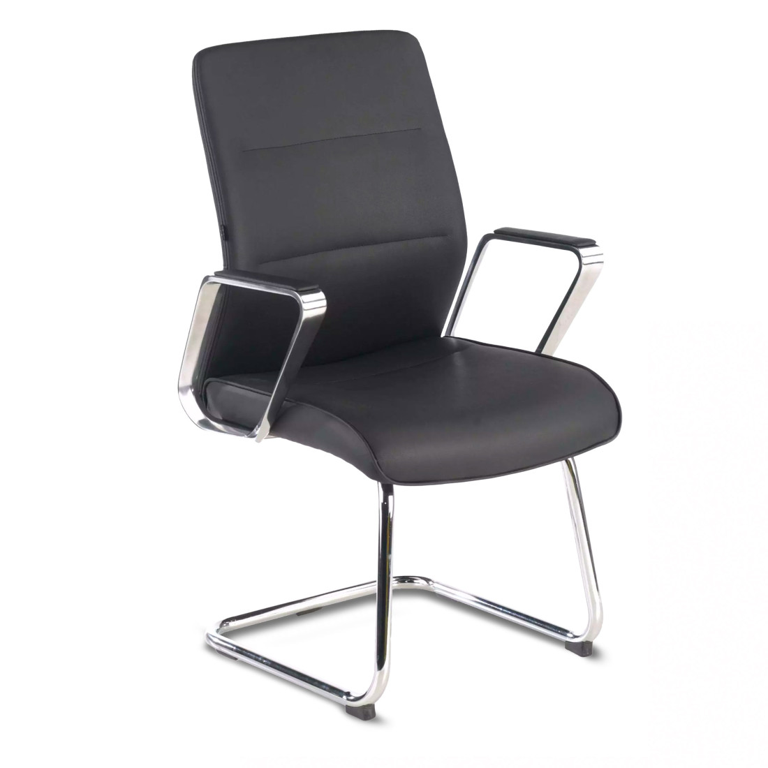silla confidente negro leeds simil piel 1