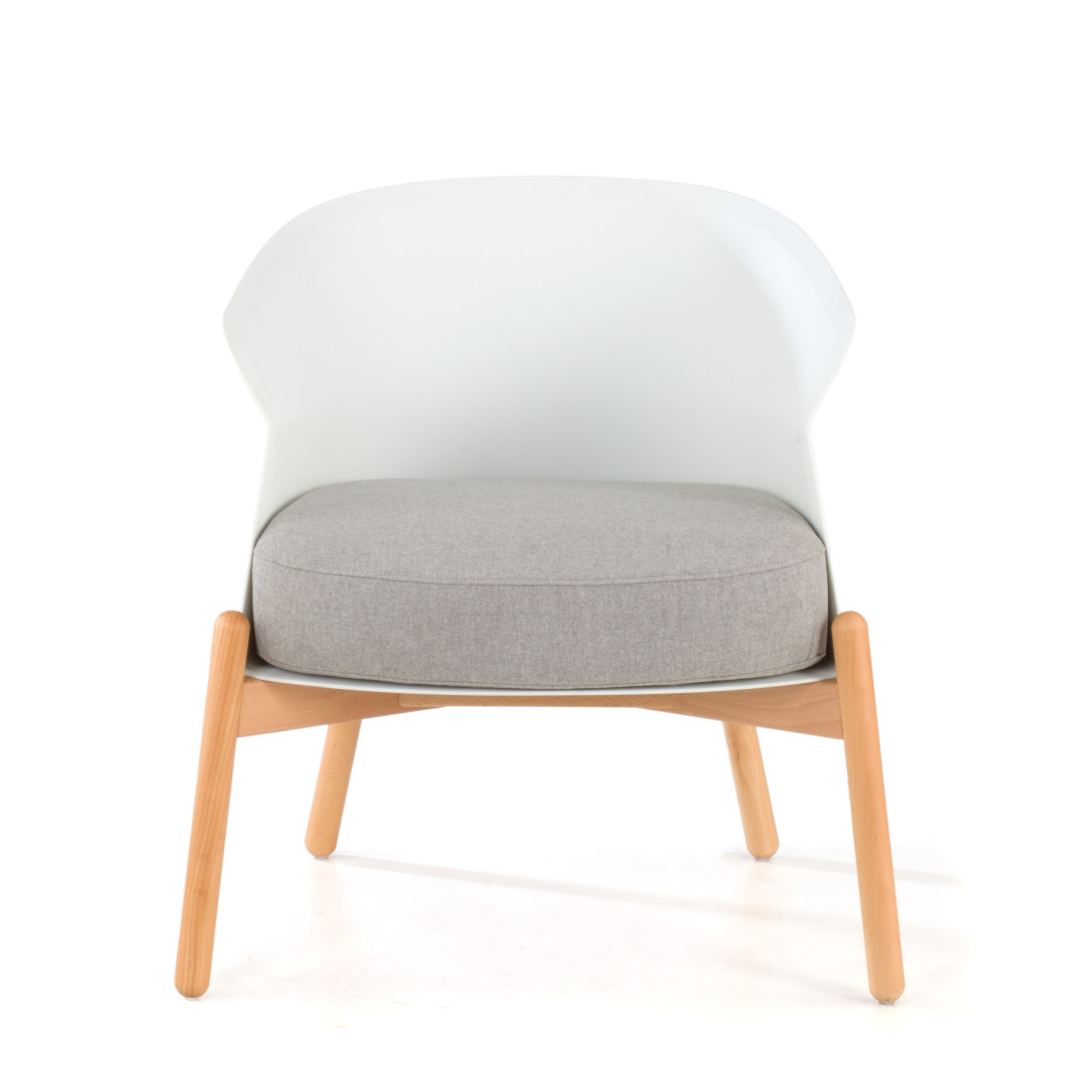 sillon para sala de espera blanco winnie patas de metal tela 2