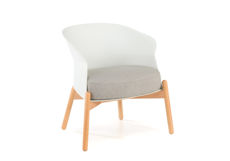 sillon para sala de espera blanco winnie patas de metal tela 1