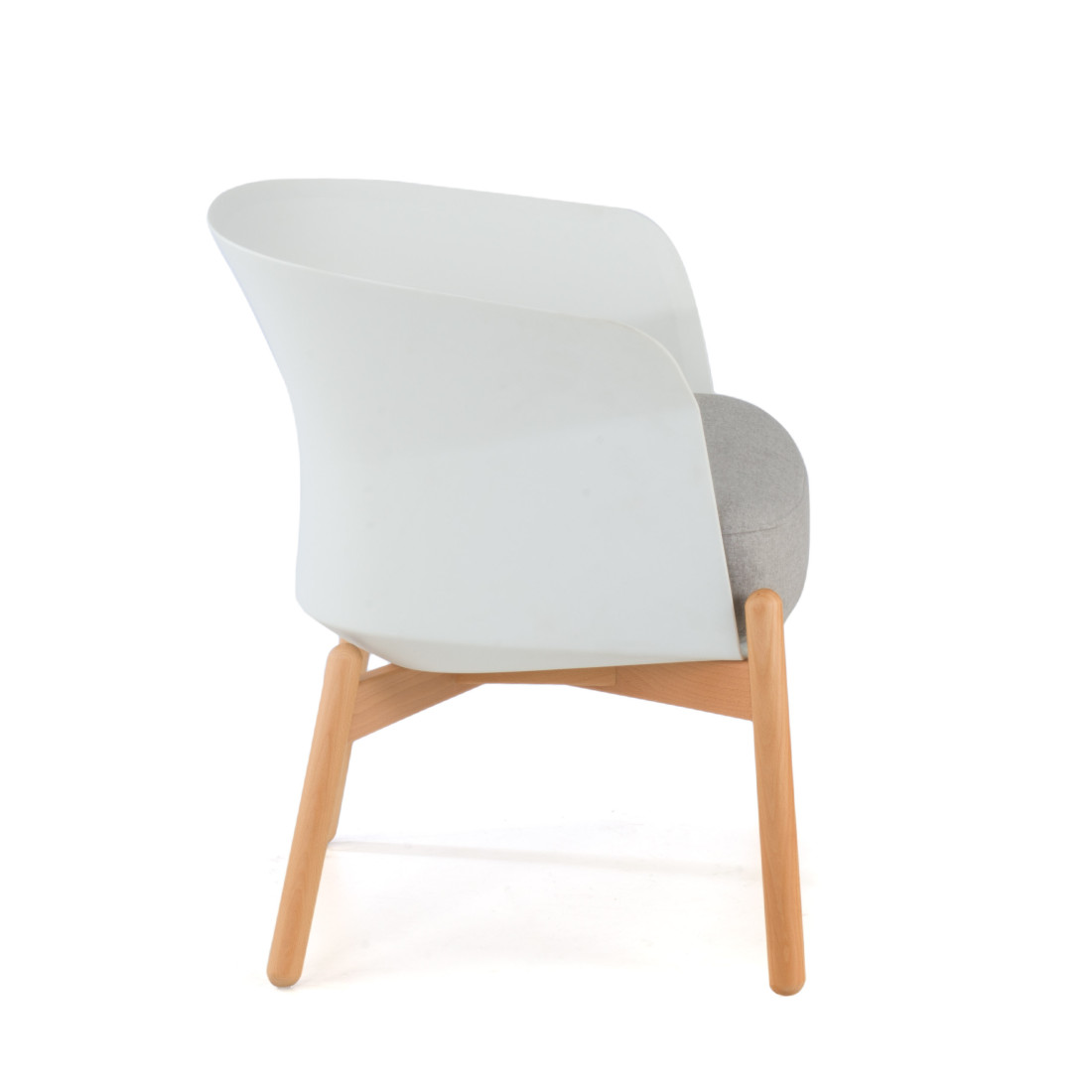 sillon para sala de espera blanco winnie patas de metal tela 3