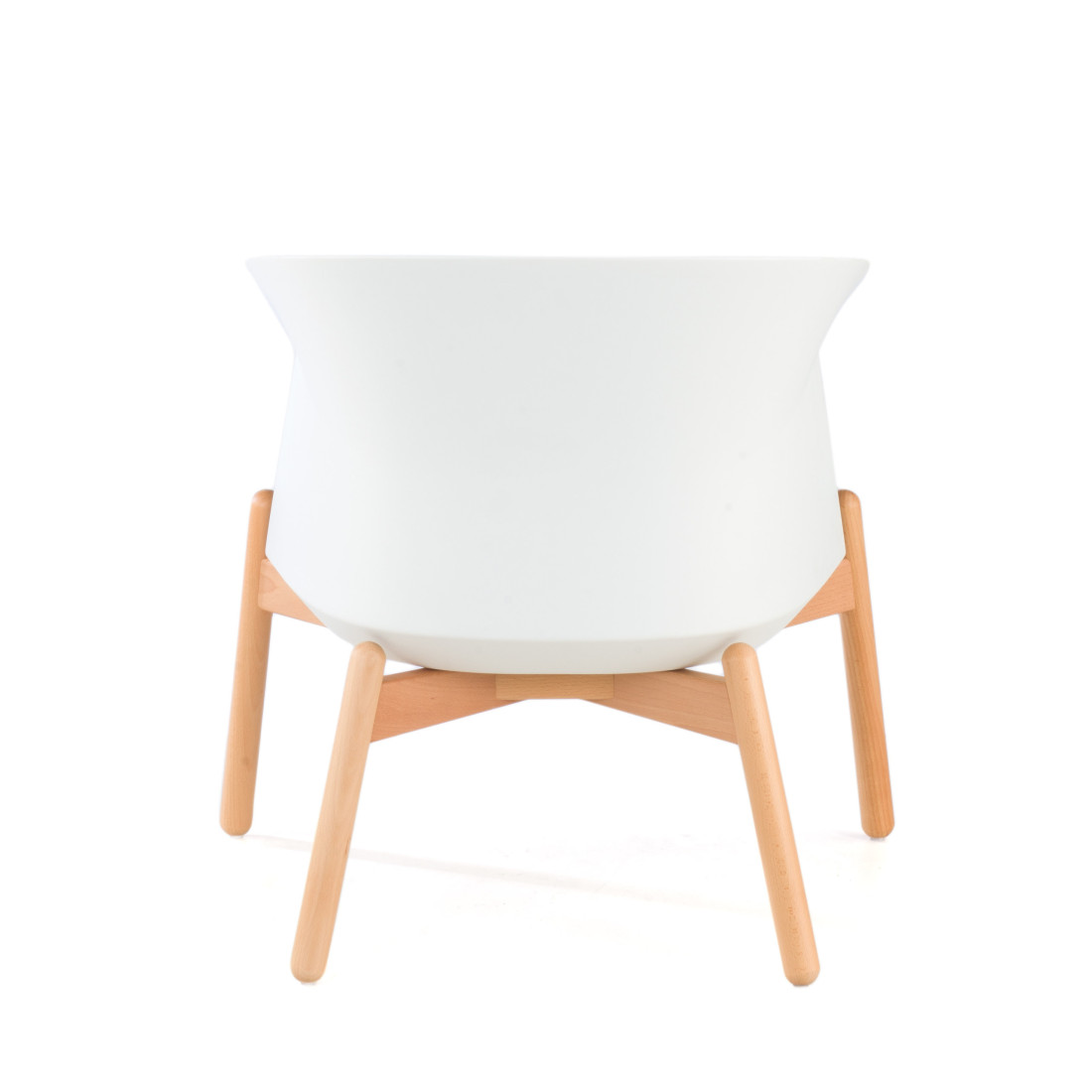 sillon para sala de espera blanco winnie patas de metal tela 5