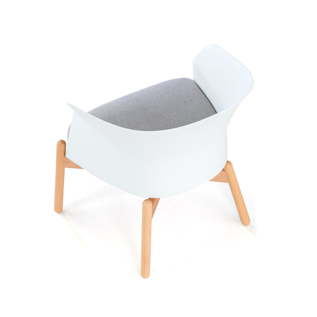 sillon para sala de espera blanco winnie patas de metal tela 6