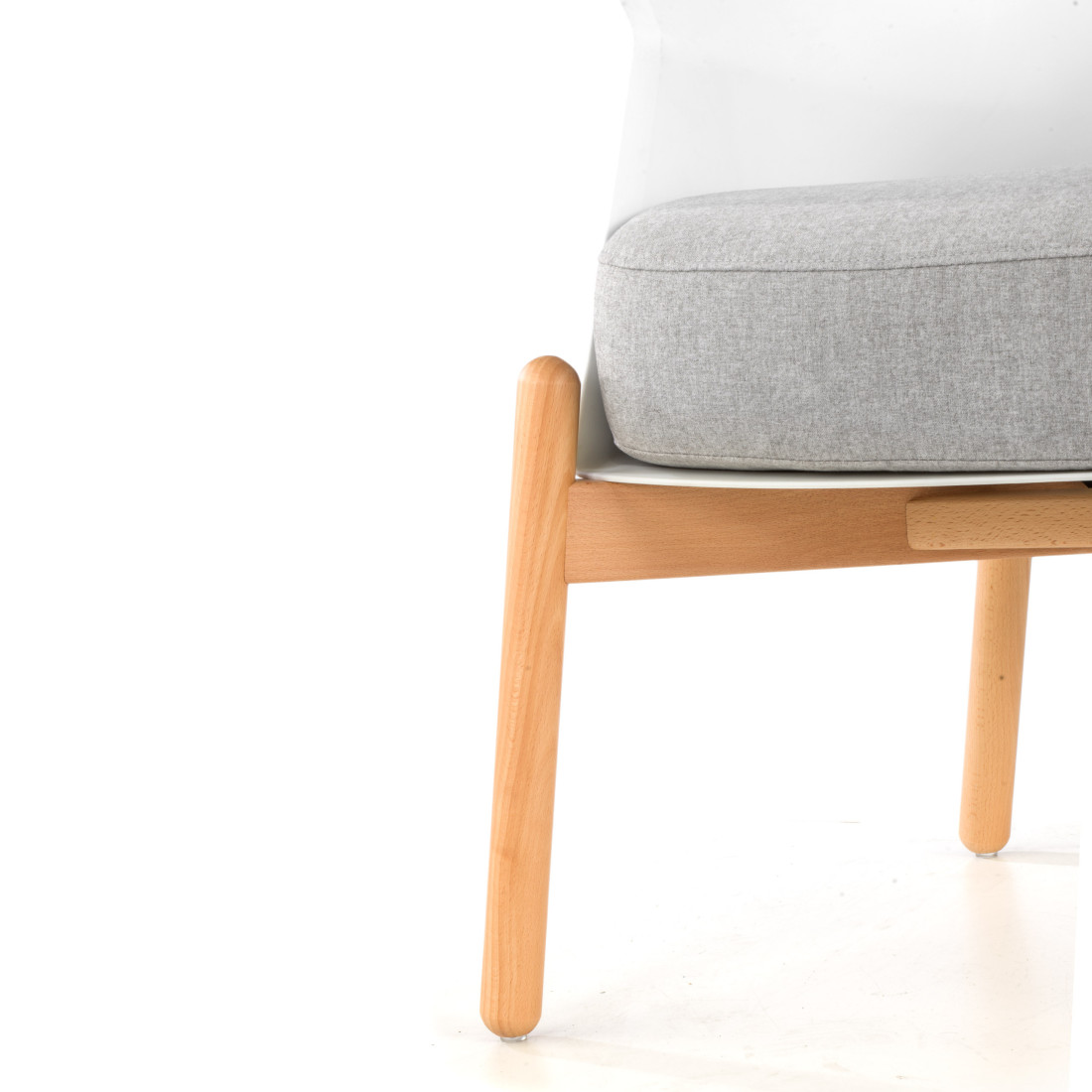 sillon para sala de espera blanco winnie patas de metal tela 7