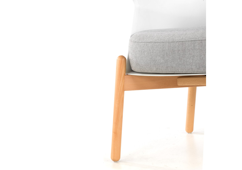 sillon para sala de espera blanco winnie patas de metal tela 7