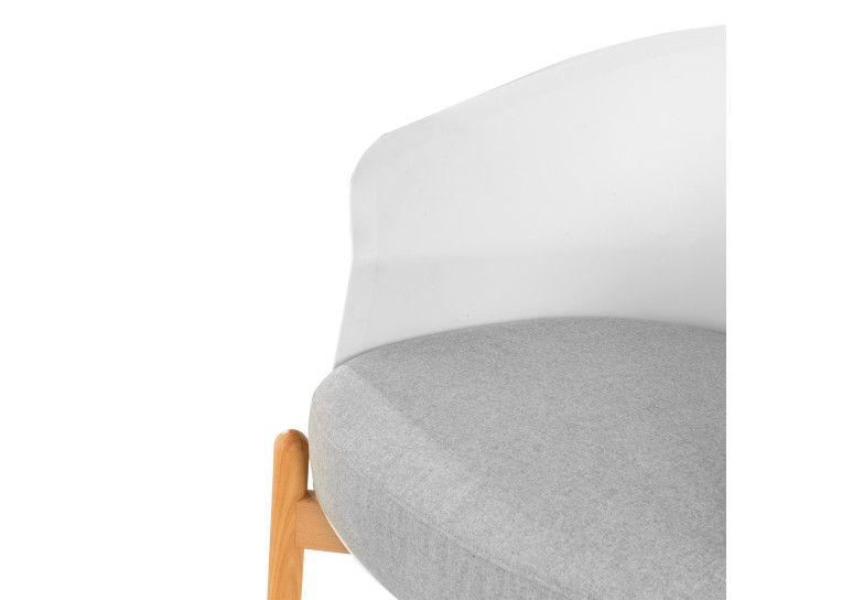 sillon para sala de espera blanco winnie patas de metal tela 8