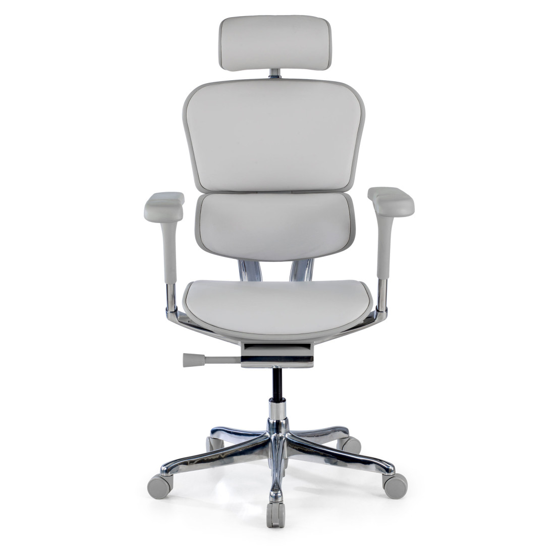 silla ergonomica gris ergohuman elite estructura negra piel natural piel natural 3