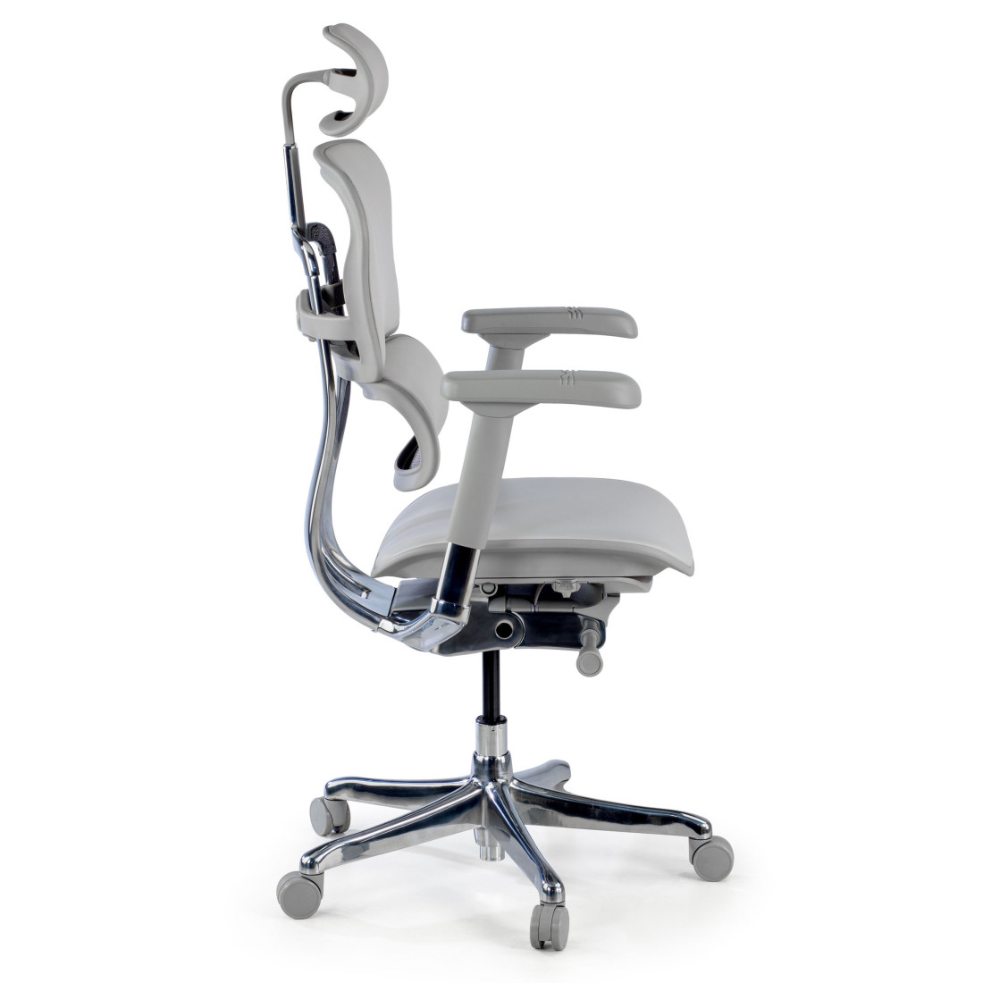 silla ergonomica gris ergohuman elite estructura negra piel natural piel natural 4