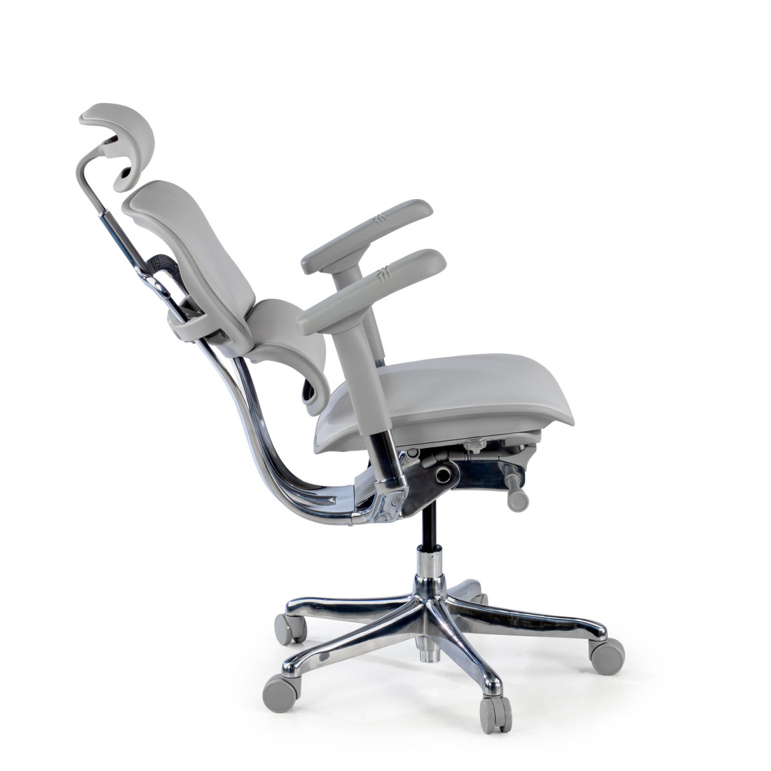 silla ergonomica gris ergohuman elite estructura negra piel natural piel natural 5