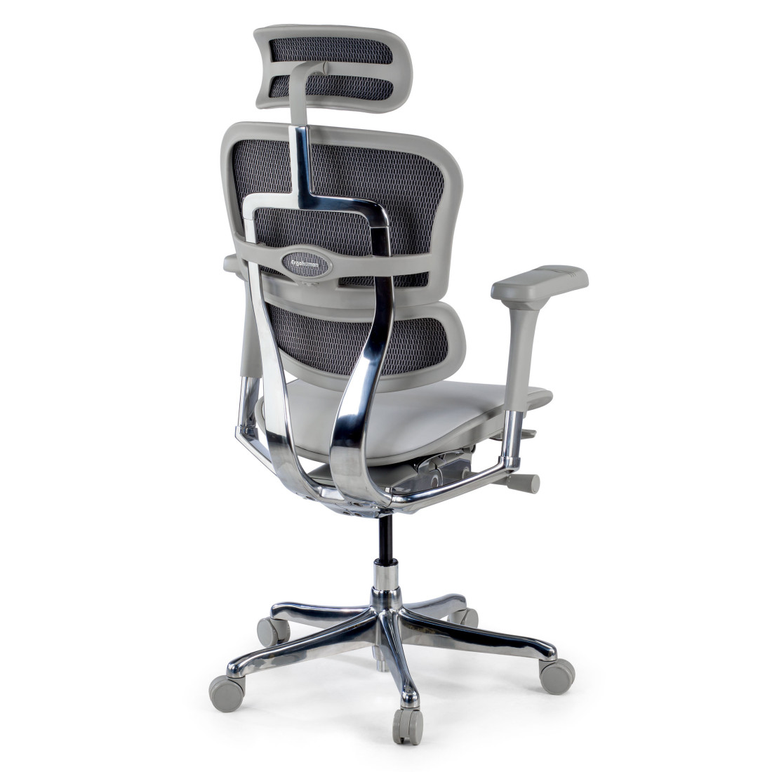 silla ergonomica gris ergohuman elite estructura negra piel natural piel natural 6