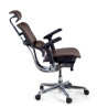silla ergonomica marron cafe ergohuman elite estructura negra piel natural piel natural 5
